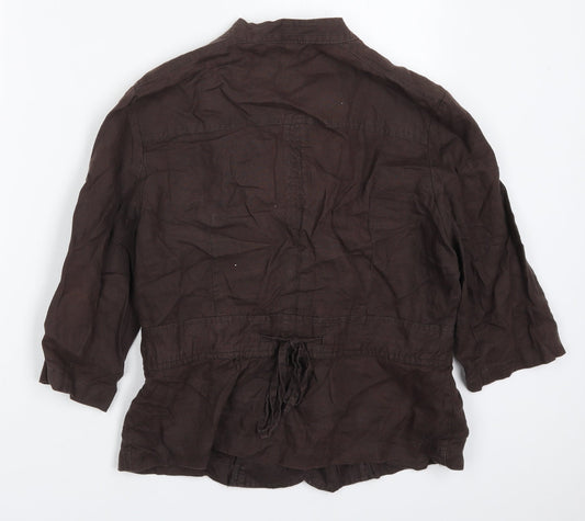 Debenhams Womens Brown   Jacket  Size 14  Button