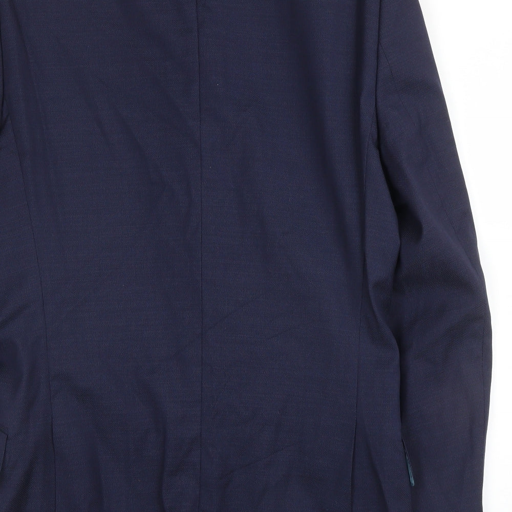Zara Mens Blue  Wool Jacket Suit Jacket Size 38