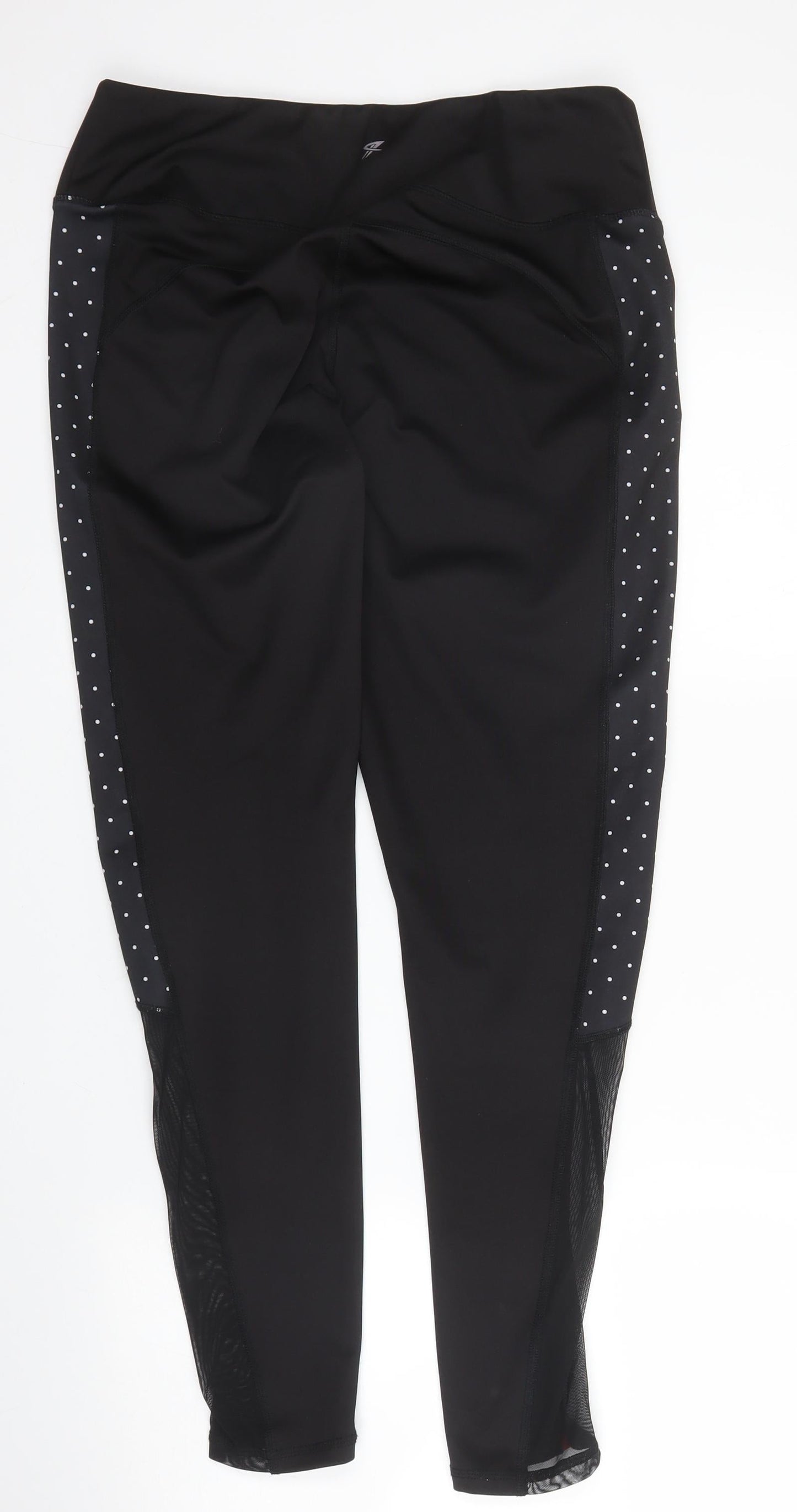 Workout Womens Black  Polyester Carrot Leggings Size M L27 in