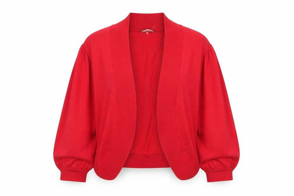Planet Womens Red V-Neck  Viscose Cardigan Jumper Size XL