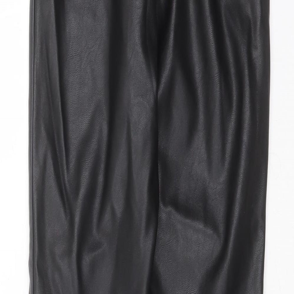 Divided by H&M Womens Black  Polyester Trousers  Size 8 L28 in Extra-Slim