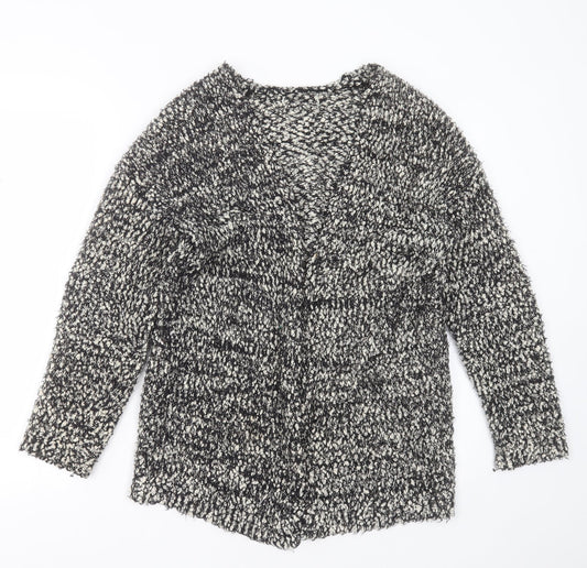 Matalan Womens Black V-Neck  Polyester Cardigan Jumper Size S