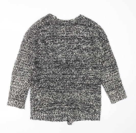 Matalan Womens Black V-Neck  Polyester Cardigan Jumper Size S