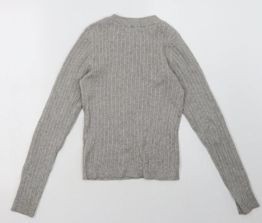 ASOS Womens Grey  Polyester Pullover Sweatshirt Size 8  Pullover