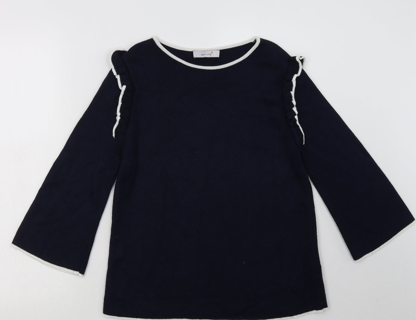 Marks and Spencer Womens Blue  Viscose Pullover Sweatshirt Size 12  Pullover