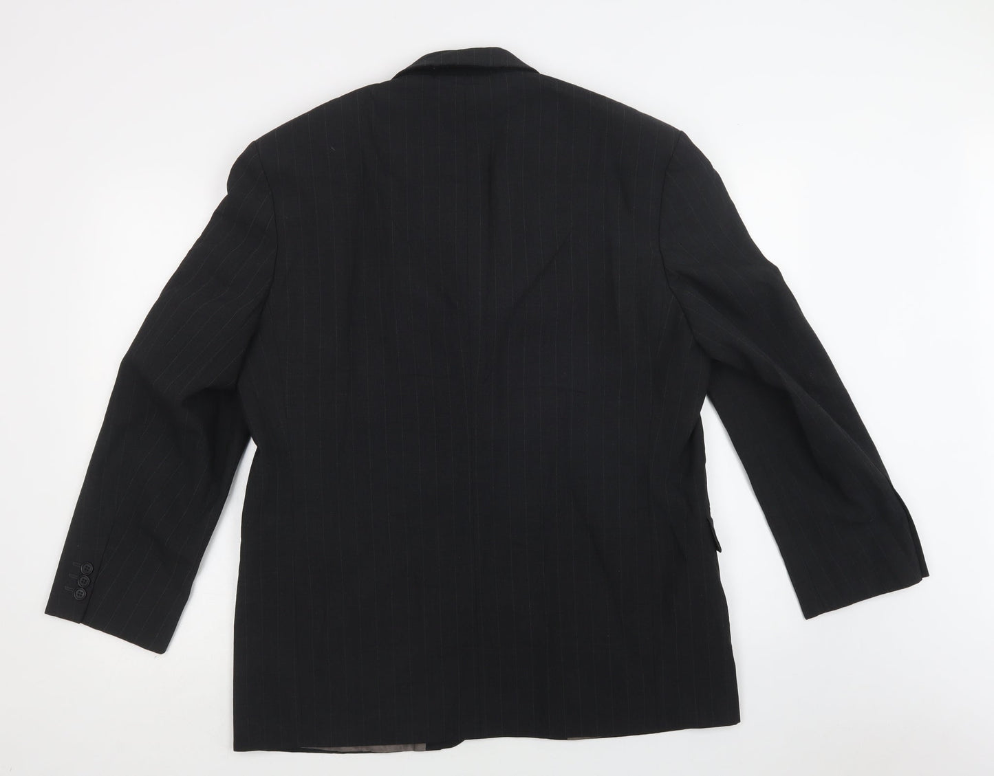 M&S Mens Grey Striped  Jacket Blazer Size 42  Button