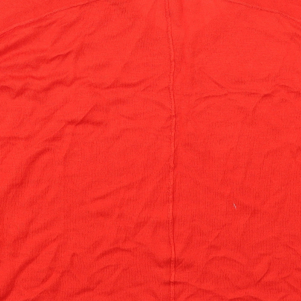 NEXT Womens Red V-Neck  Viscose Pullover Jumper Size S