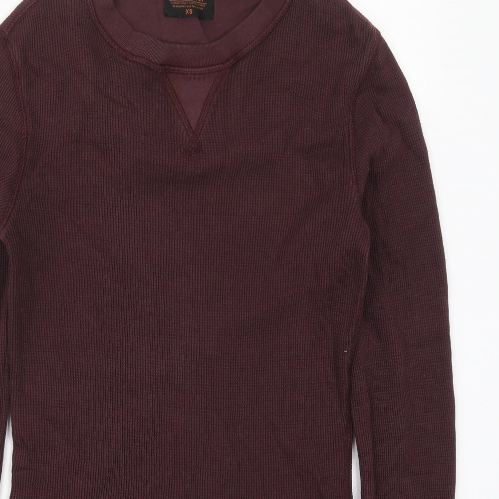 NEXT Mens Purple  Cotton Pullover Sweatshirt Size XS