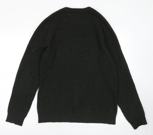 F&F Mens Green Crew Neck  Polyester Pullover Jumper Size S