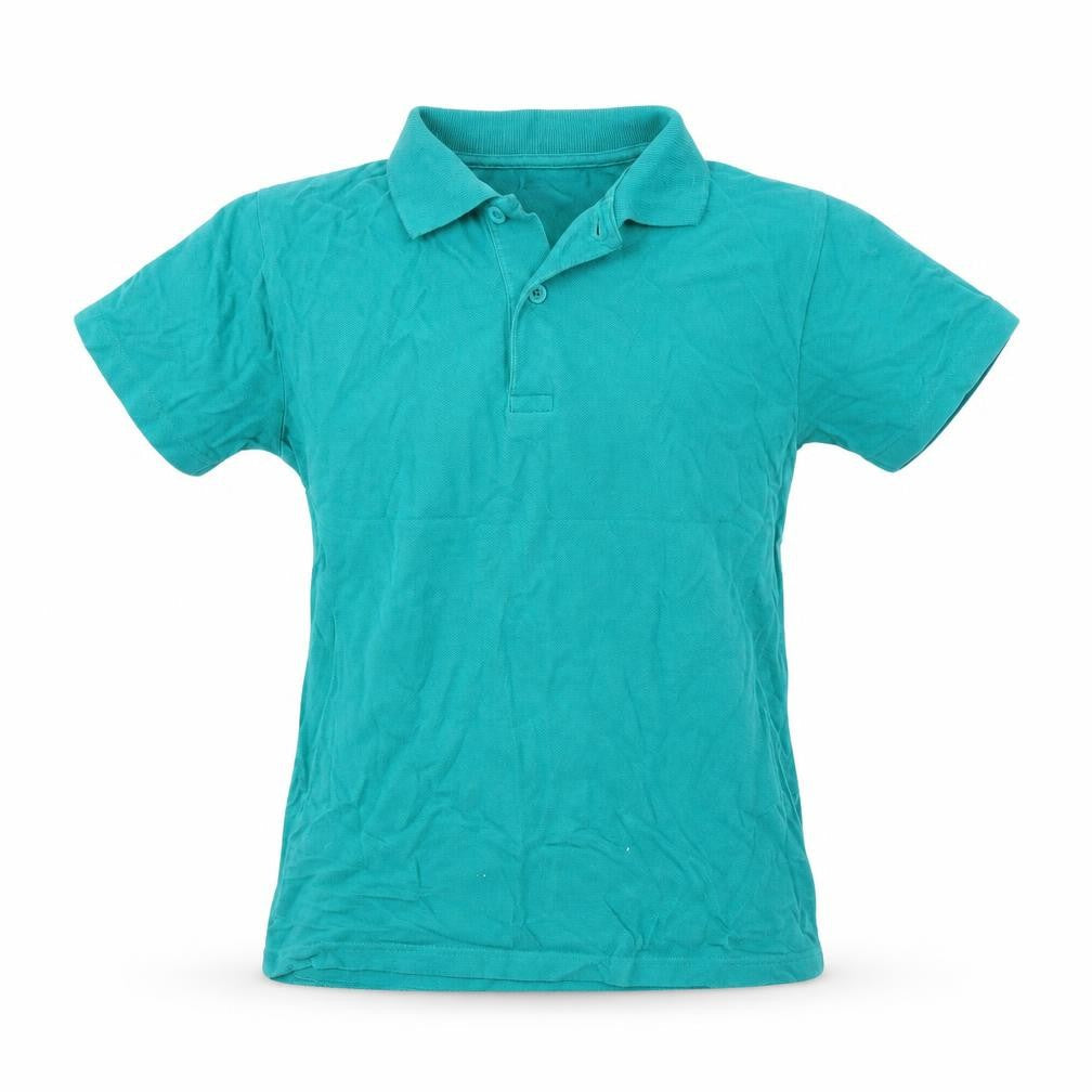 TU Girls Green  Cotton Basic Polo Size 11 Years Collared Button - School