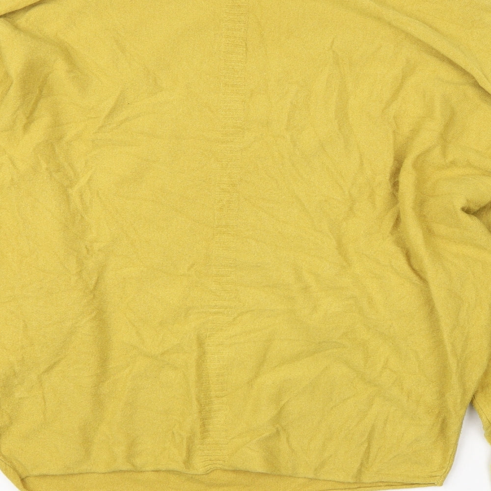 Preworn Womens Yellow Round Neck  Viscose Pullover Jumper Size M