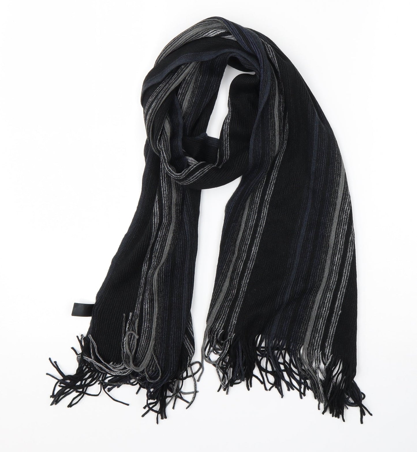 Primark Mens Blue Striped Acrylic Scarf  One Size
