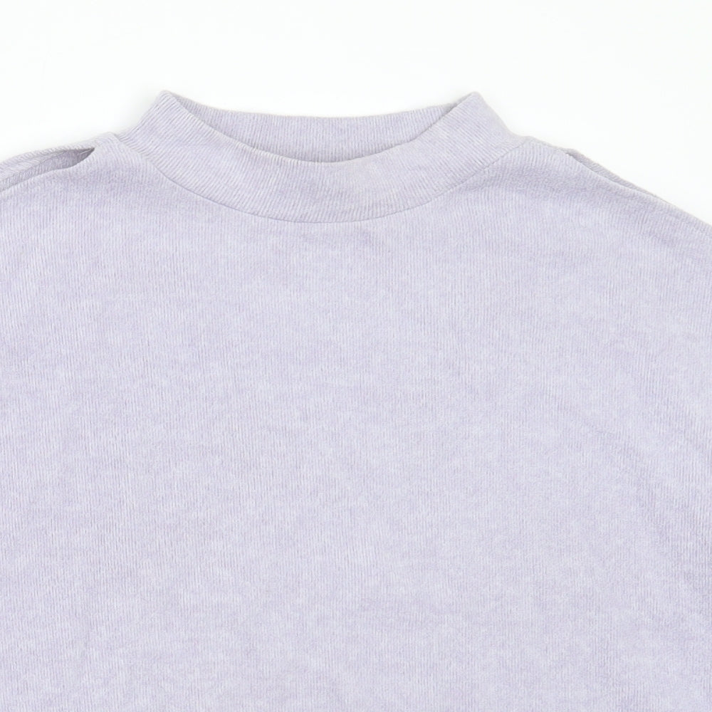 New Look Womens Purple Round Neck  Polyester Pullover Jumper Size M