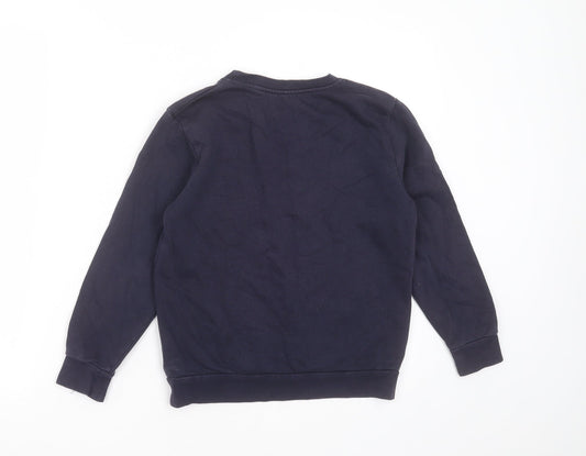 George Boys Blue  Cotton Pullover Sweatshirt Size 8-9 Years   - school