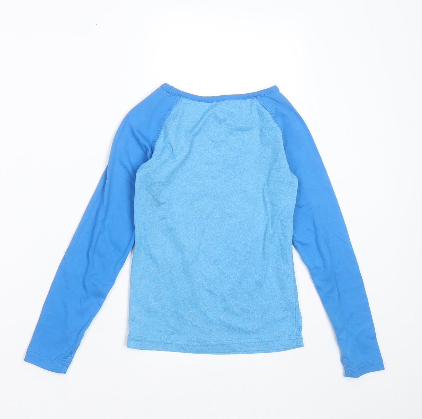 Crane Boys Blue  Polyester Basic T-Shirt Size 7-8 Years Round Neck