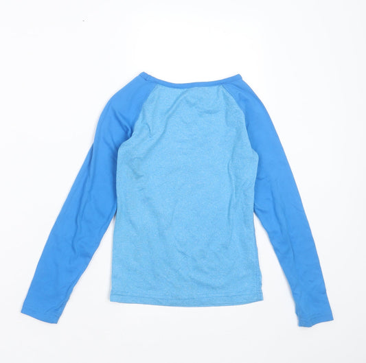 Crane Boys Blue  Polyester Basic T-Shirt Size 7-8 Years Round Neck