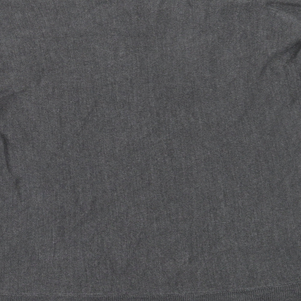 Dorothy Perkins Womens Grey Round Neck  Acrylic Pullover Jumper Size 14