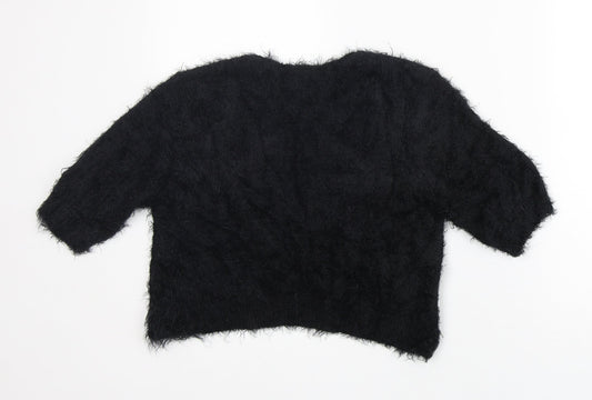 M&S Girls Black   Jacket Coat Size 14 Years