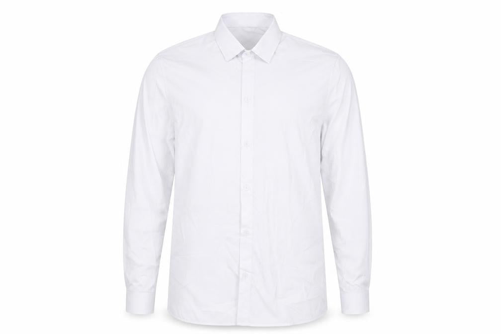 Romario Womens White  Polyester Basic Button-Up Size 14 Collared