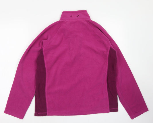 Mountain Life Womens Purple Colourblock Polyester Pullover Sweatshirt Size 12  Zip