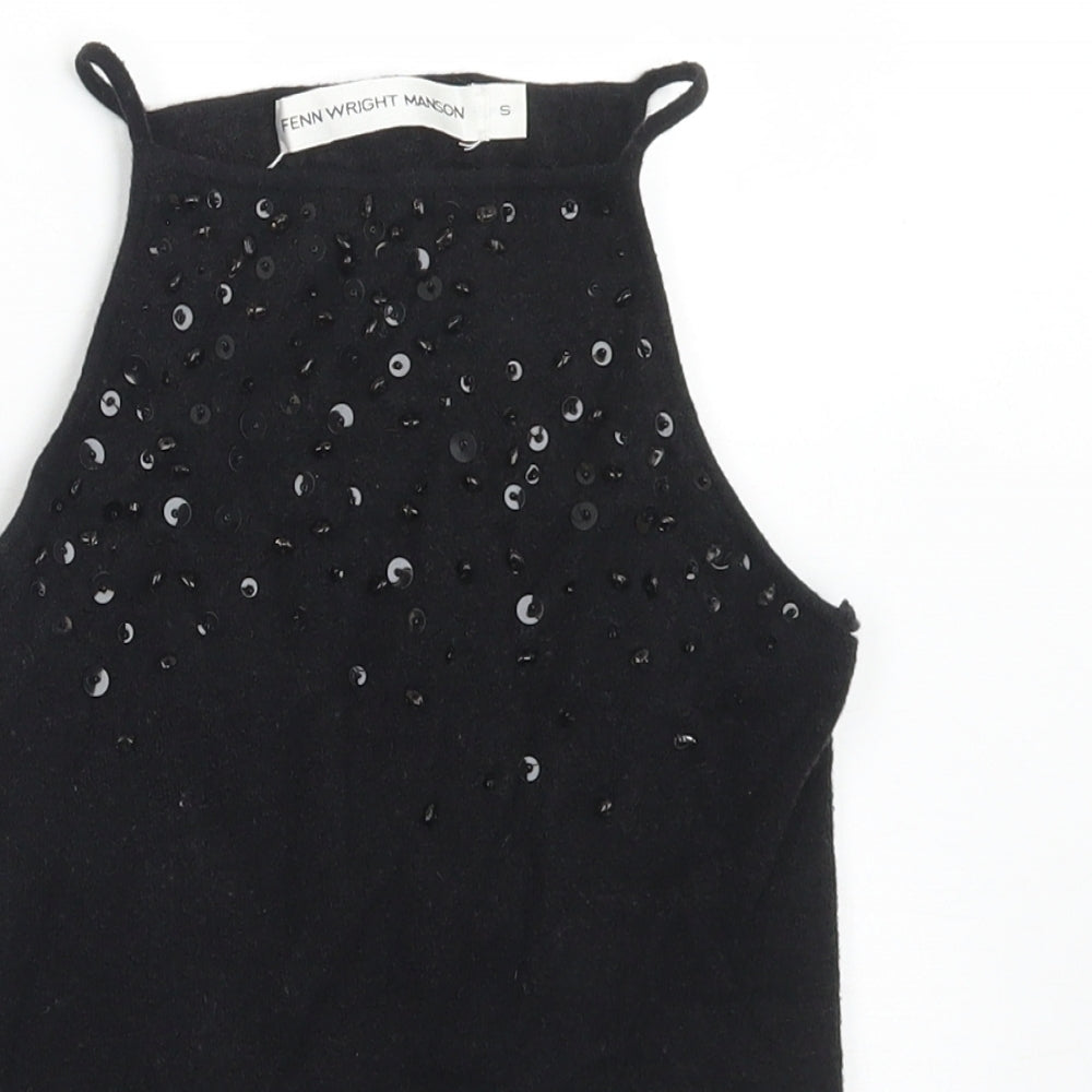 Fenn Wright Manson Womens Grey  Wool Cropped Tank Size S Square Neck