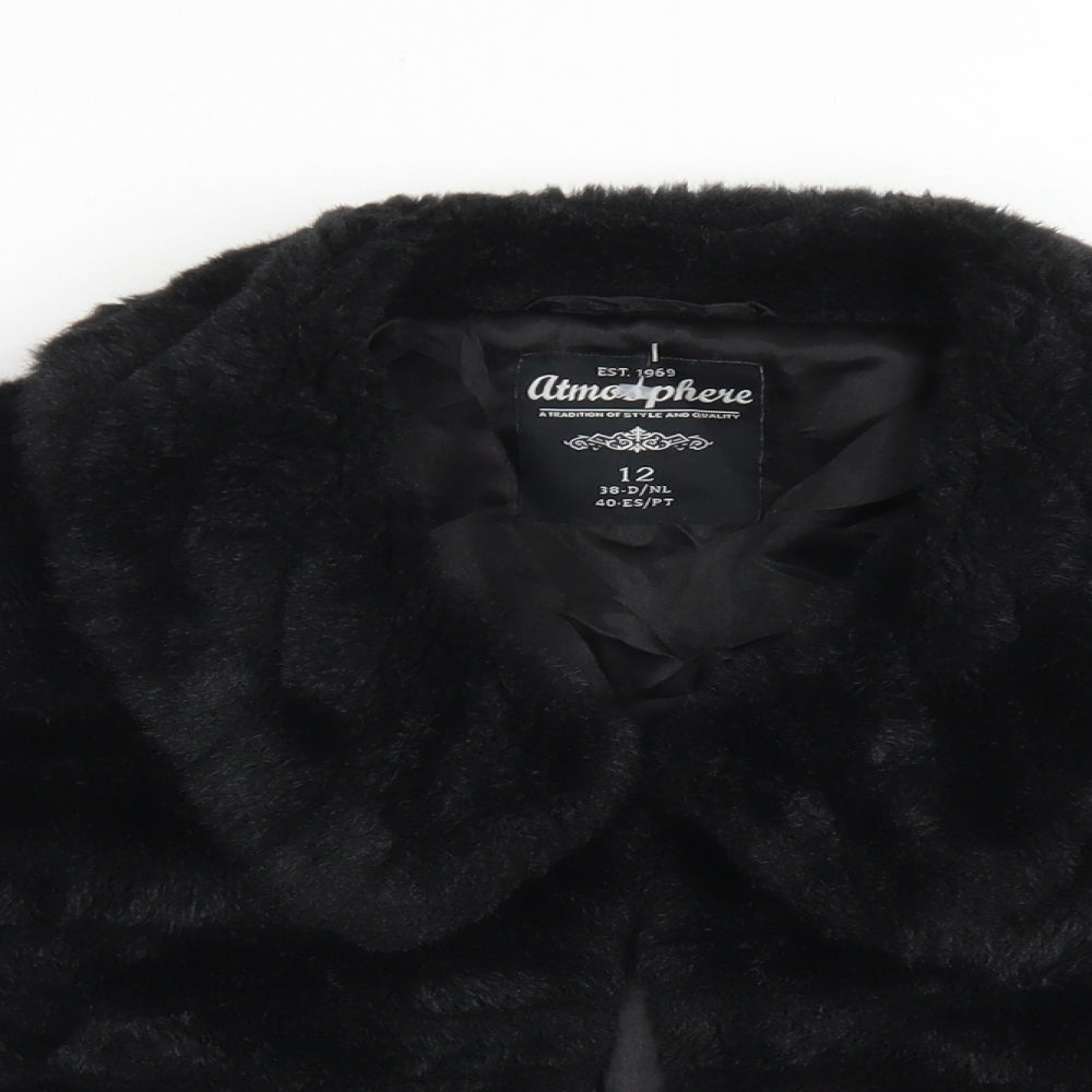 Atmosphere Womens Black   Jacket  Size S  Hook & Eye