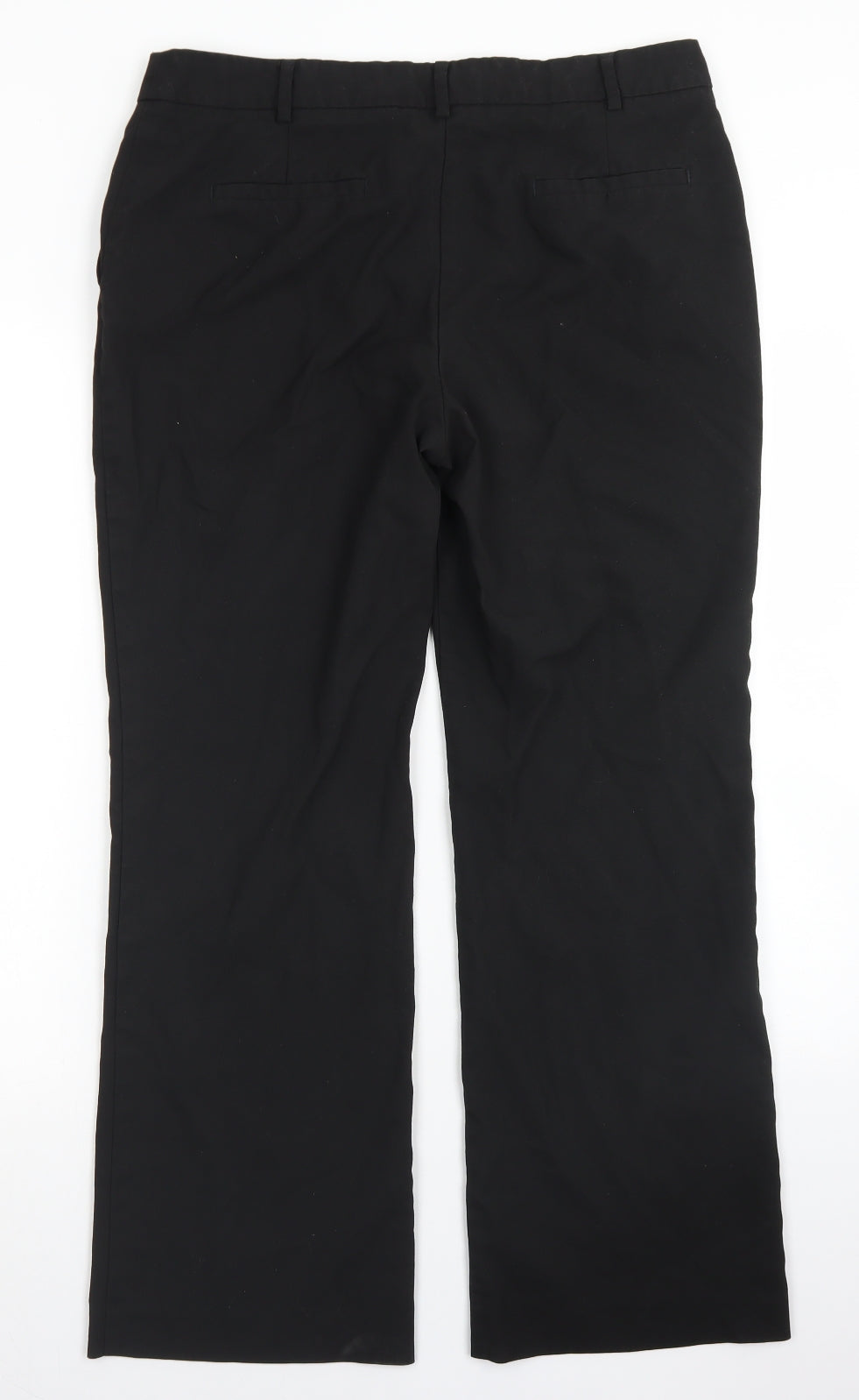 NEXT Womens Black  Polyester Dress Pants Trousers Size 14 L28 in Regular Hook & Eye
