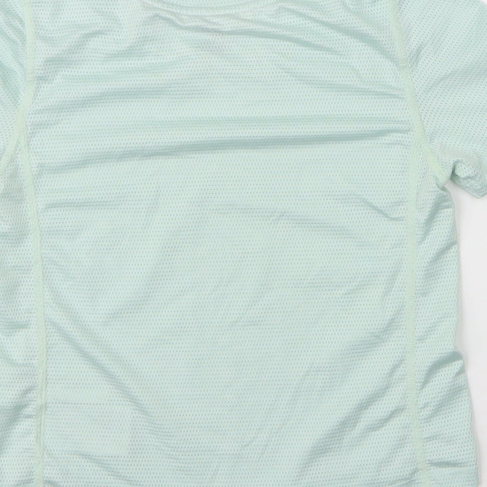 H&M Girls Green  Polyester Basic T-Shirt Size 6 Years Round Neck