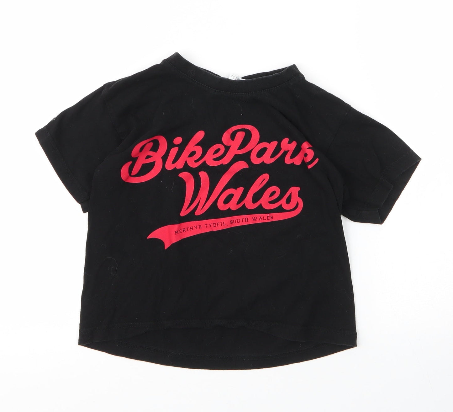 B&C Boys Black  Cotton Basic T-Shirt Size 5 Years Round Neck