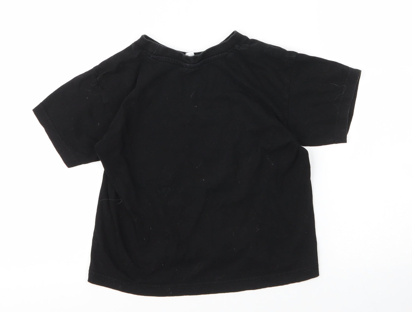 B&C Boys Black  Cotton Basic T-Shirt Size 5 Years Round Neck