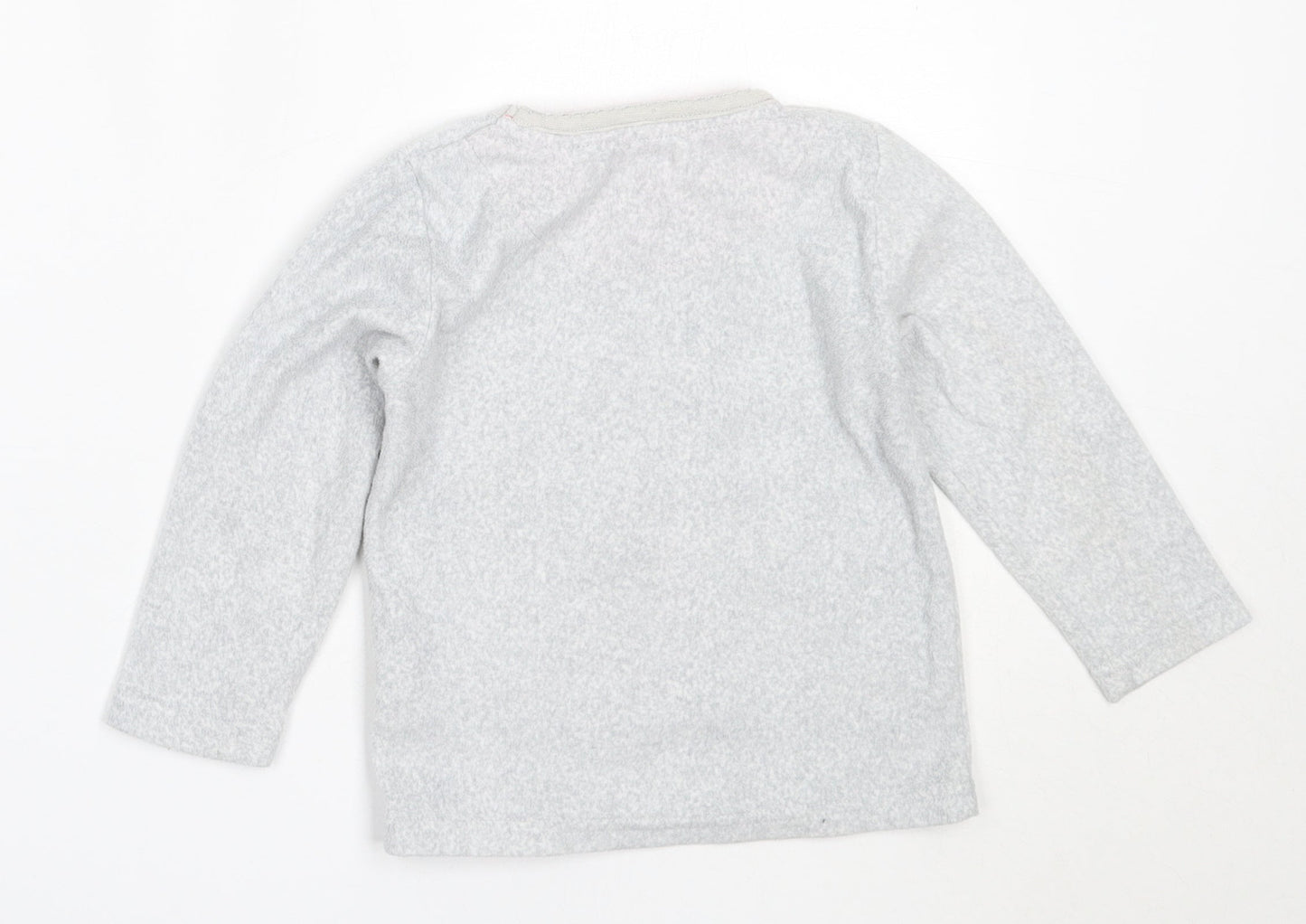 Young Dimension Girls Grey Solid Polyester Top Pyjama Top Size 2-3 Years