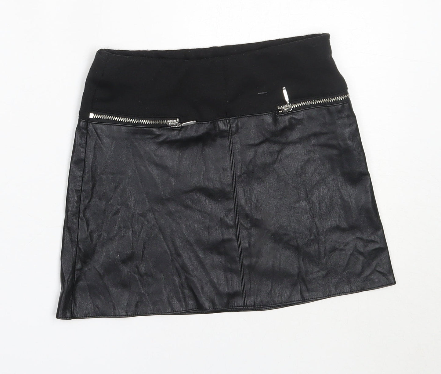 River Island Girls Black  Polyester Mini Skirt Size 6 Years  Regular