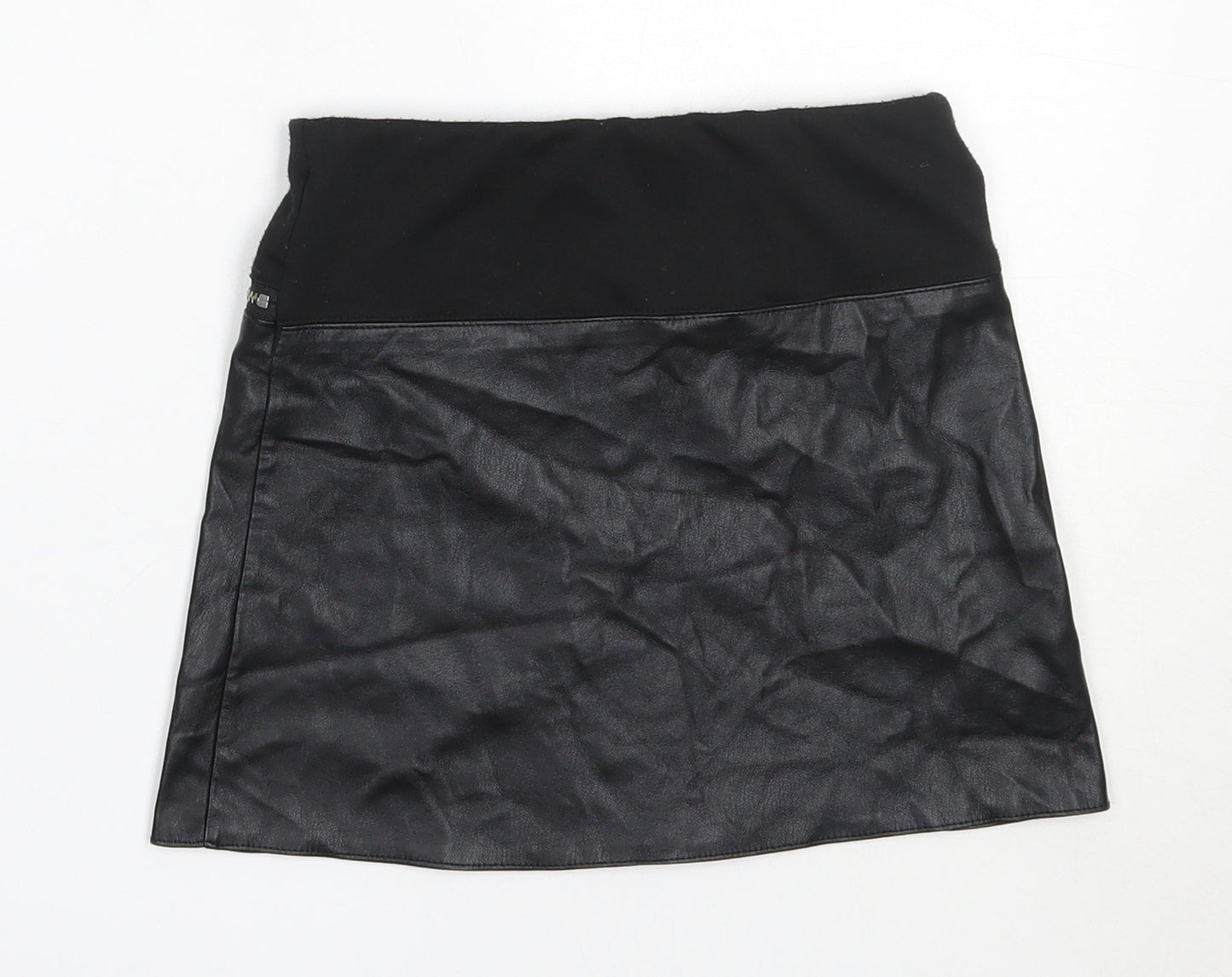 River Island Girls Black  Polyester Mini Skirt Size 6 Years  Regular