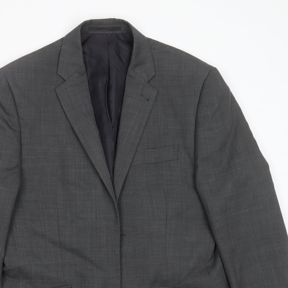 George Mens Grey  Polyester Jacket Suit Jacket Size 38