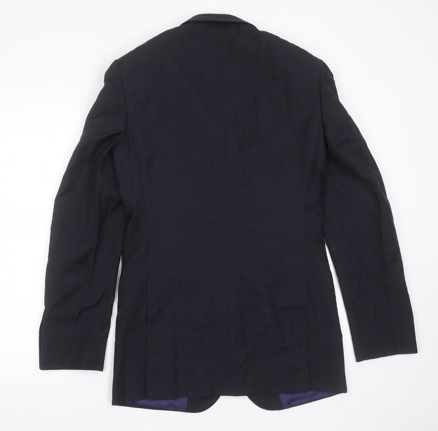 Marks and Spencer Mens Blue  Polyester Jacket Suit Jacket Size 36