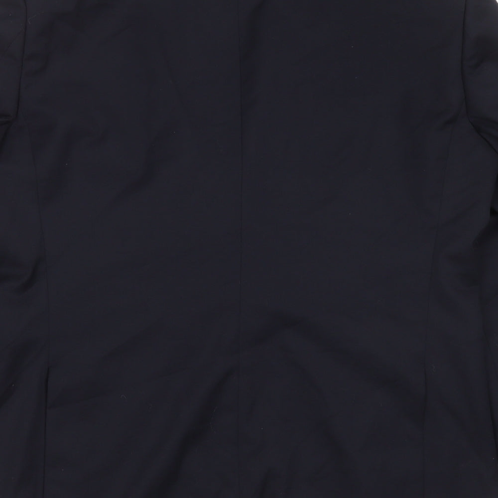 VAN KOLLEM Mens Blue  Wool Jacket Suit Jacket Size 40