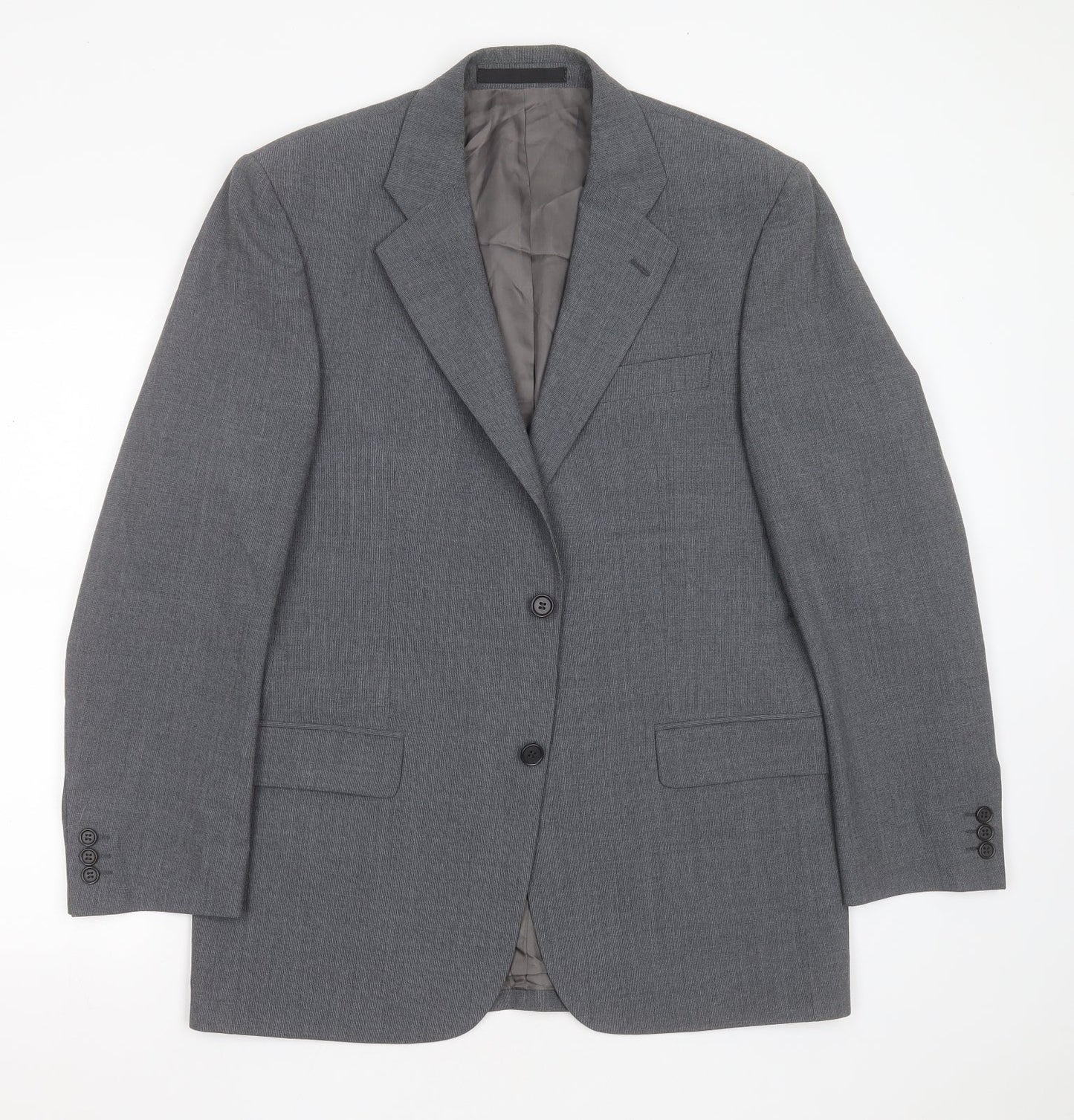 Marks and Spencer Mens Grey  Polyester Jacket Suit Jacket Size 40