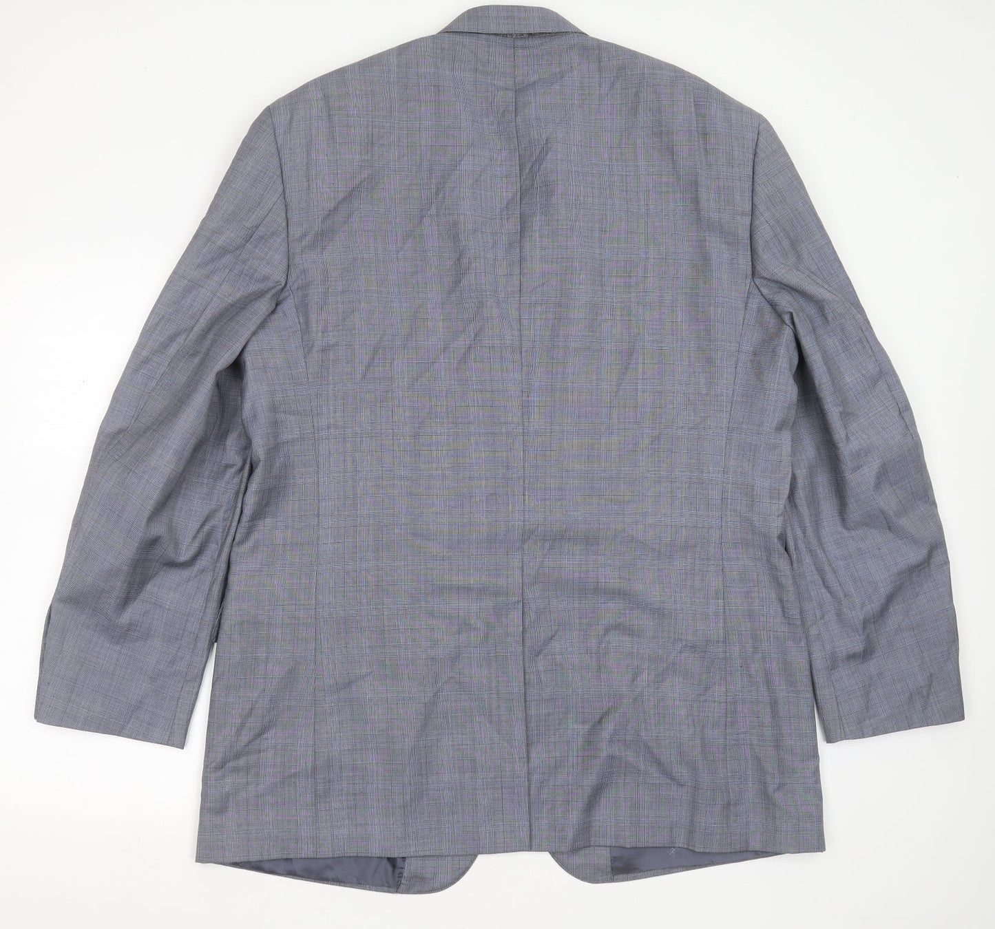 Jos. A. Bank Mens Blue Check Wool Jacket Suit Jacket Size 46