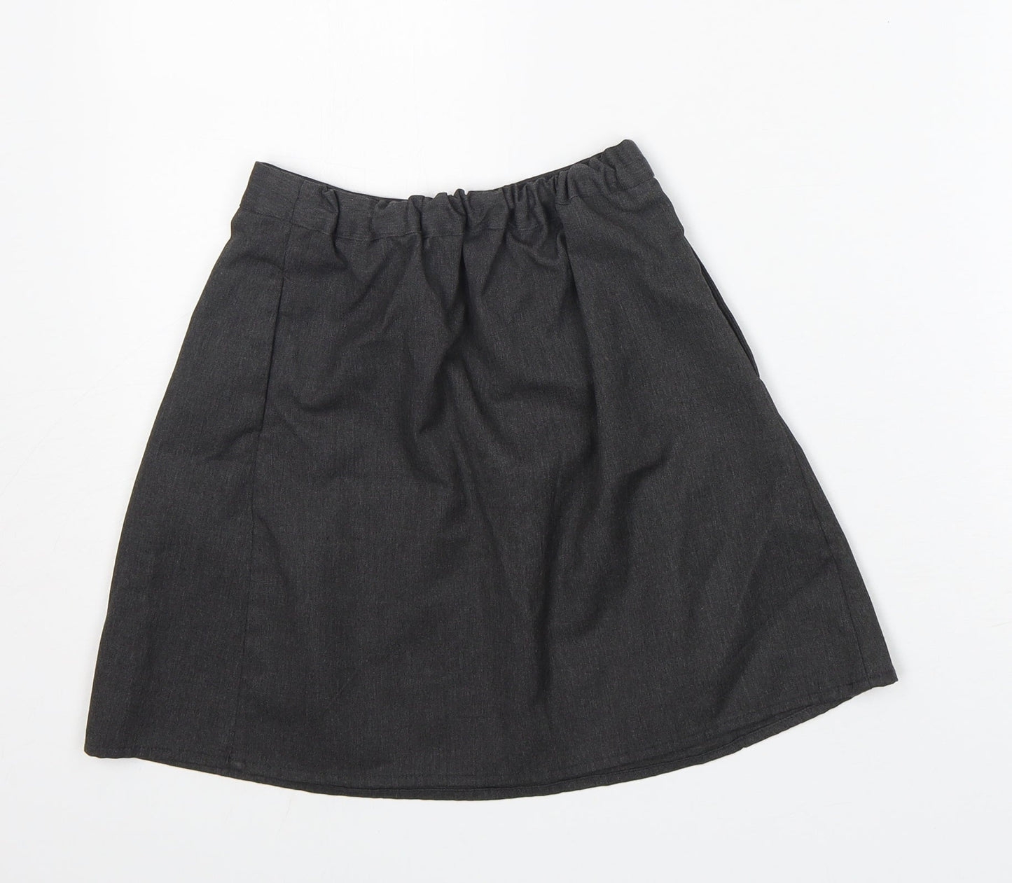 Nutmeg Girls Grey  Polyester A-Line Skirt Size 7-8 Years  Regular Button - two pockets