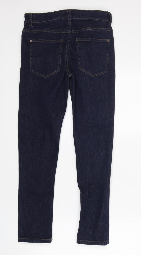 NEXT Girls Blue  Cotton Skinny Jeans Size 12 Years  Slim Zip