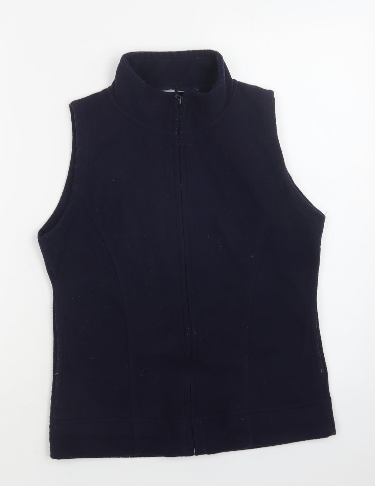 Isle Womens Blue  Polyester Full Zip Sweatshirt Size 10  Zip