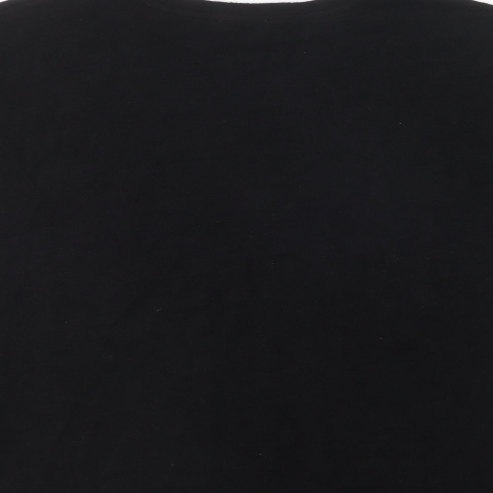 Zara Womens Black Crew Neck  Viscose Pullover Jumper Size S