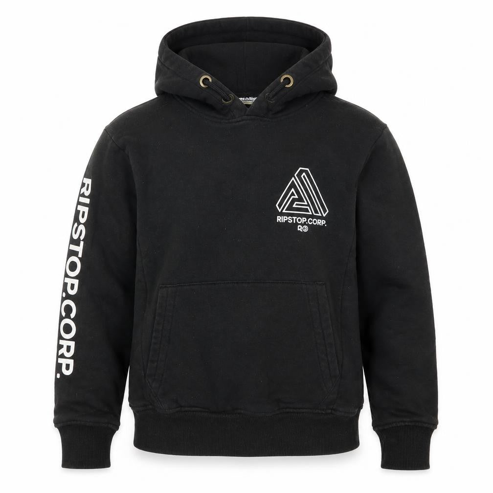 Ripstop Boys Black  Cotton Pullover Hoodie Size S  Pullover