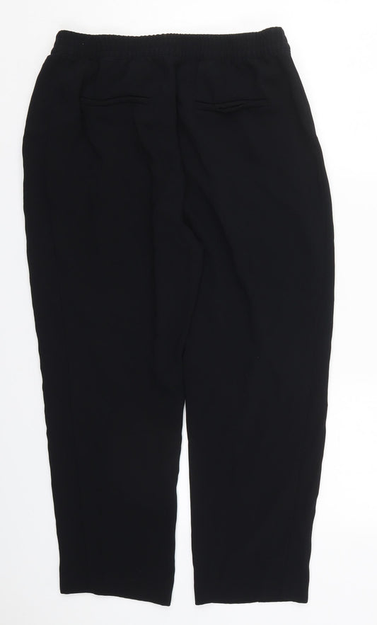 Marks and Spencer Womens Black  Polyester Trousers  Size 14 L24 in Regular