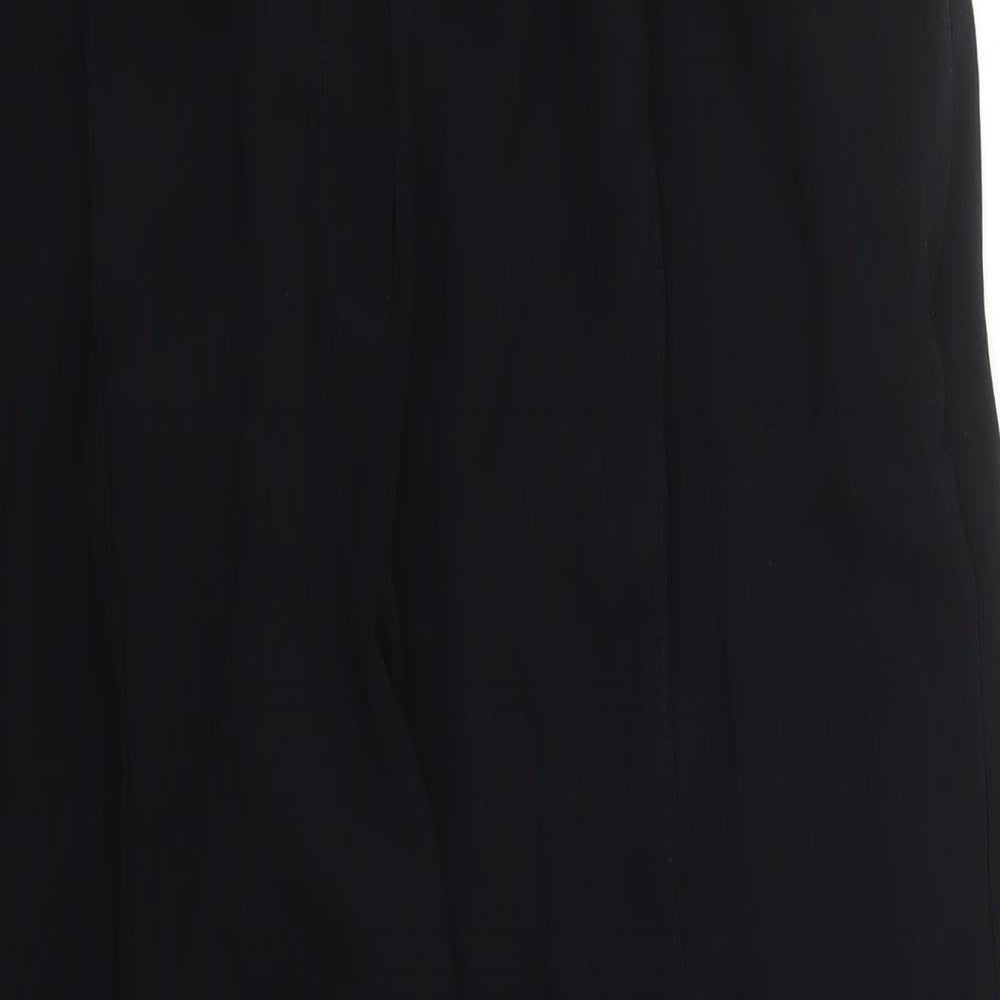 Marks and Spencer Womens Black  Polyester Trousers  Size 14 L24 in Regular