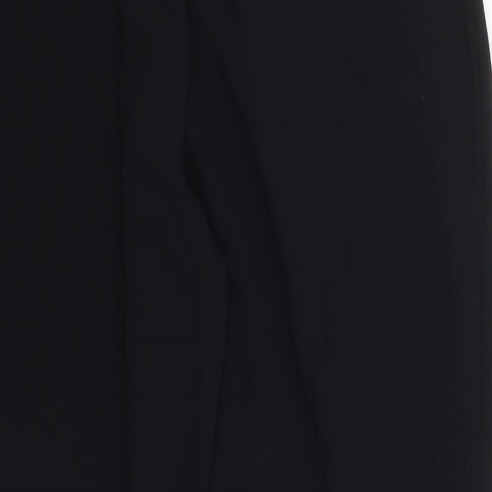 Marks and Spencer Womens Black  Polyester Trousers  Size 14 L24 in Regular