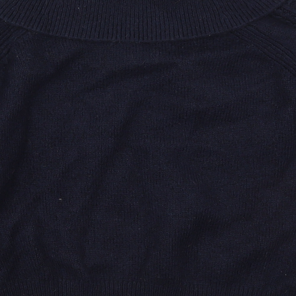 NEXT Womens Blue Roll Neck  Nylon Pullover Jumper Size XS