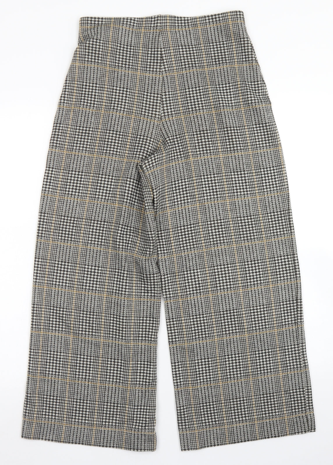 H&M Womens Brown Plaid Polyester Dress Pants Trousers Size S L24 in Regular