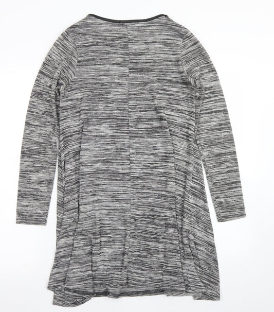 New Look Womens Grey  Viscose Trapeze & Swing  Size 10  Crew Neck