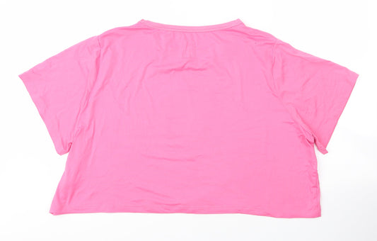 Chelsea Peers Womens Pink  Polyester Basic T-Shirt Size S Round Neck - PJ top